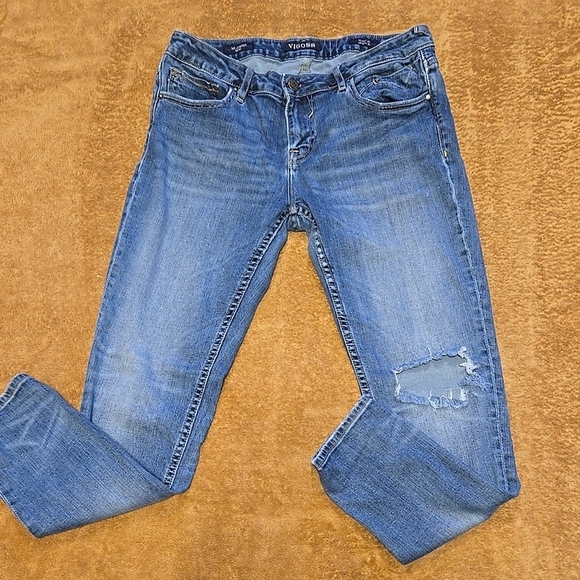 Vigoss Denim - Vigoss Blue The Jagger Distressed Skinny  Jeans Size 29 Waist